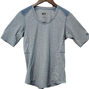 REI Co-Op Heathered Blue Short Sleeve Performance Tee Size M